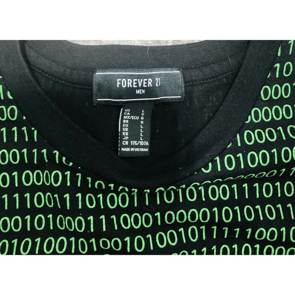 Forever 21 “Hysteria” T Shirt Mens Sz L Green & Black Boys Short Sleeve Tee E2 - Picture 4 of 5